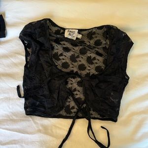 Princess Polly lace tie crop top